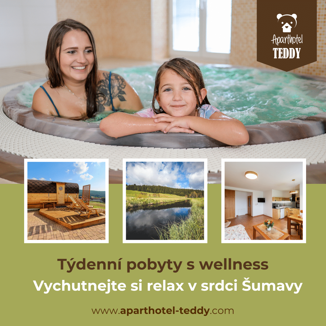 Letní dovolená na Šumavě + do konce srpna akce – Týdenní pobyty se zvýhodněným wellness